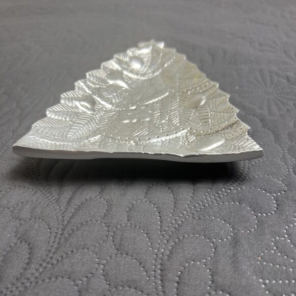 Holland Boone Polished Pewter Christmas Tree Tray Small Lead Free Holiday Silver - Picture 4 of 6